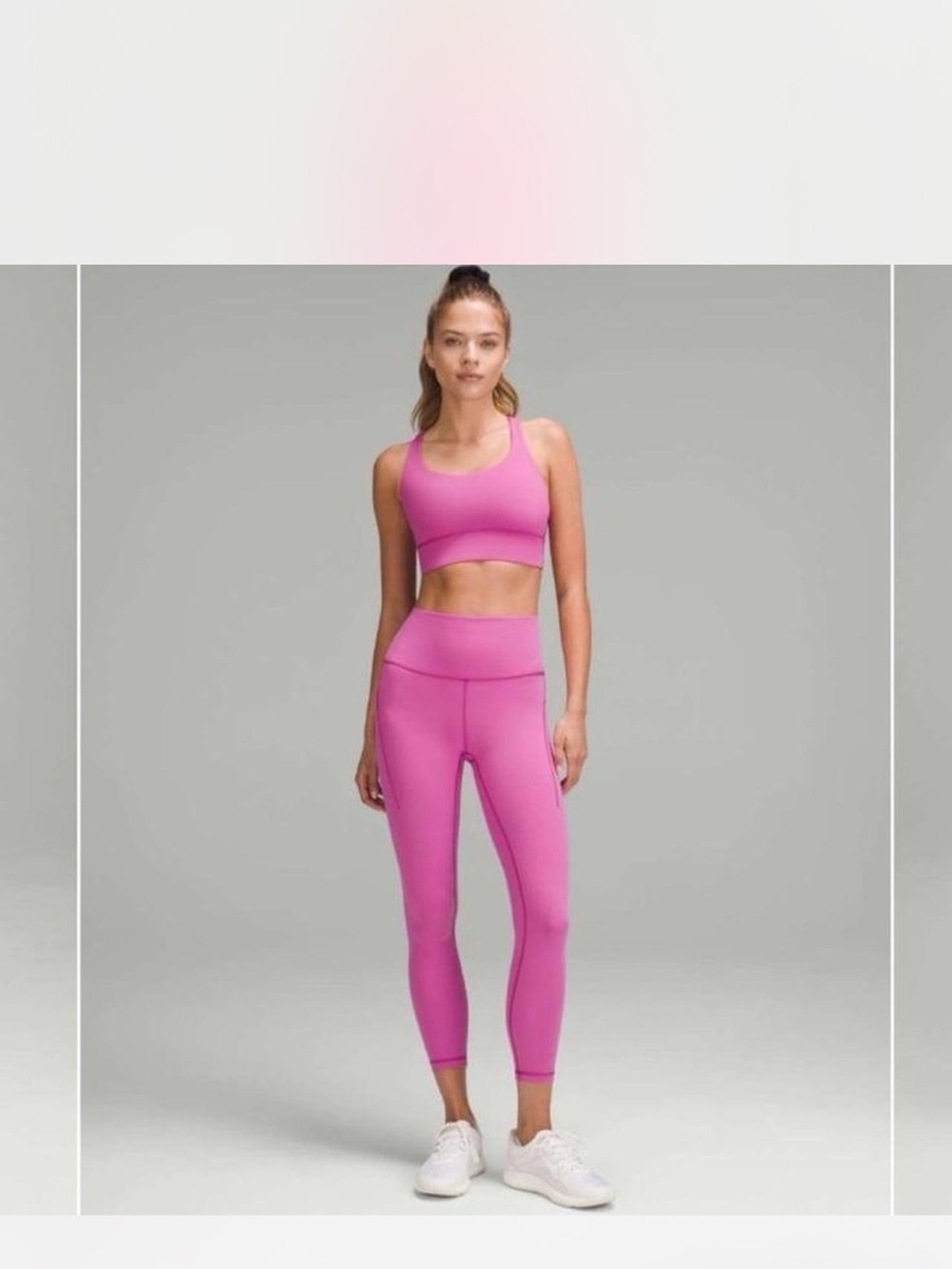 Lululemon Wunder Train High Rise With Pockets 25"
POW pink
